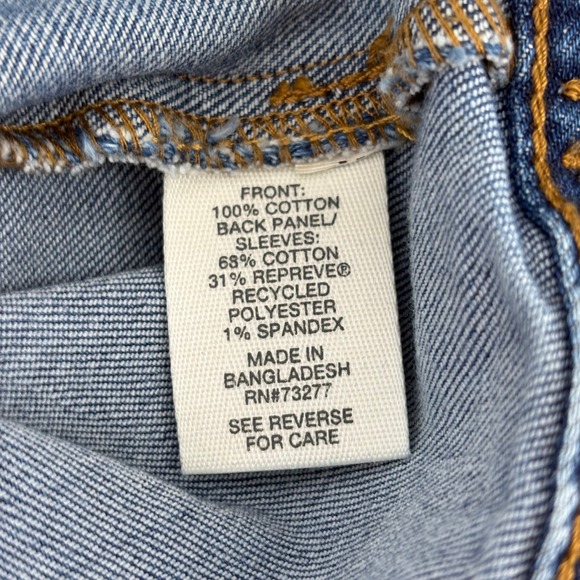 Mudd Denim Trucker Jacket Womens‎ S Blue Jean Casual Distressed Y2K Retro - Picture 5 of 5